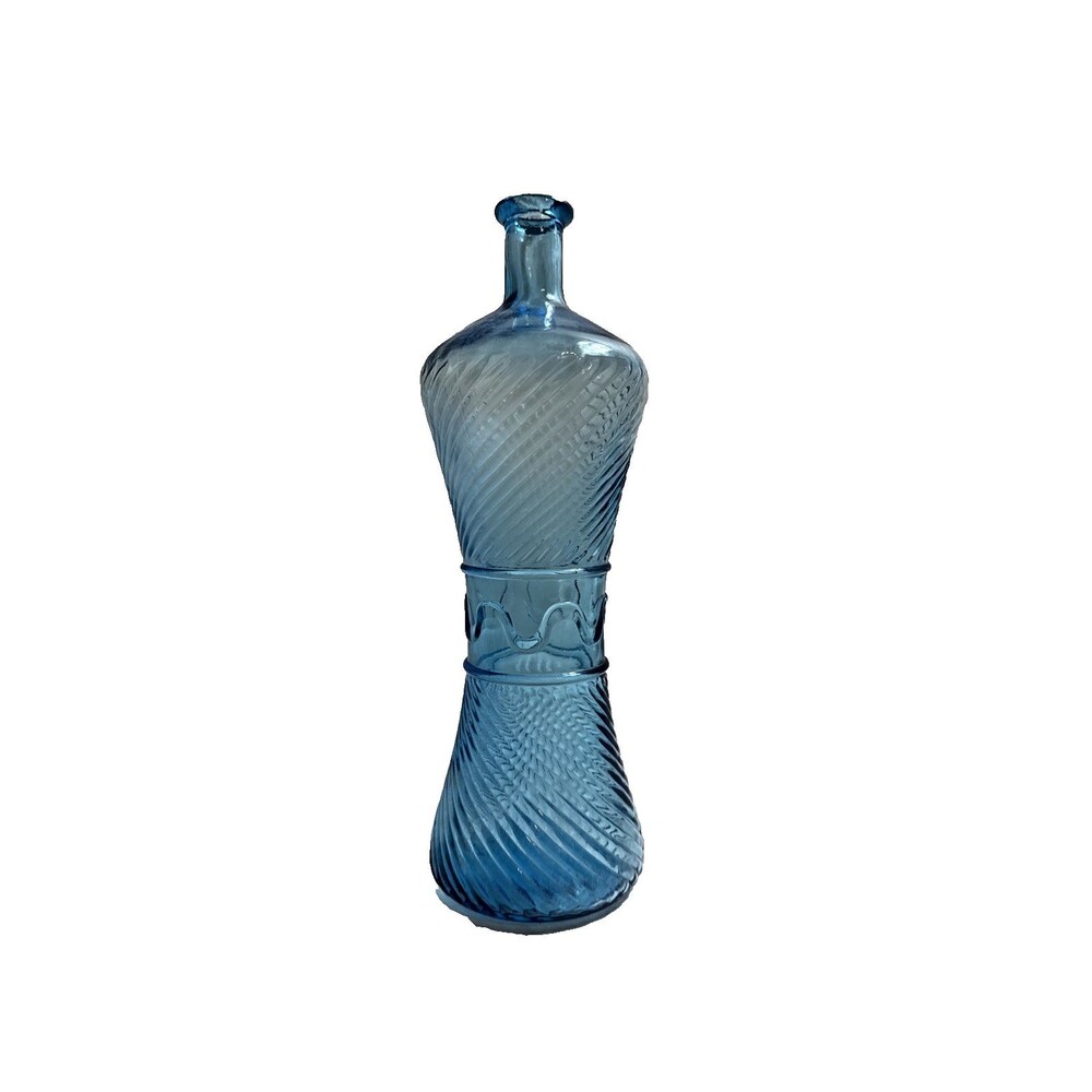 Vintage Empoli Genie Bottle Deep Blue Glass Circa 1960’s No Stopper